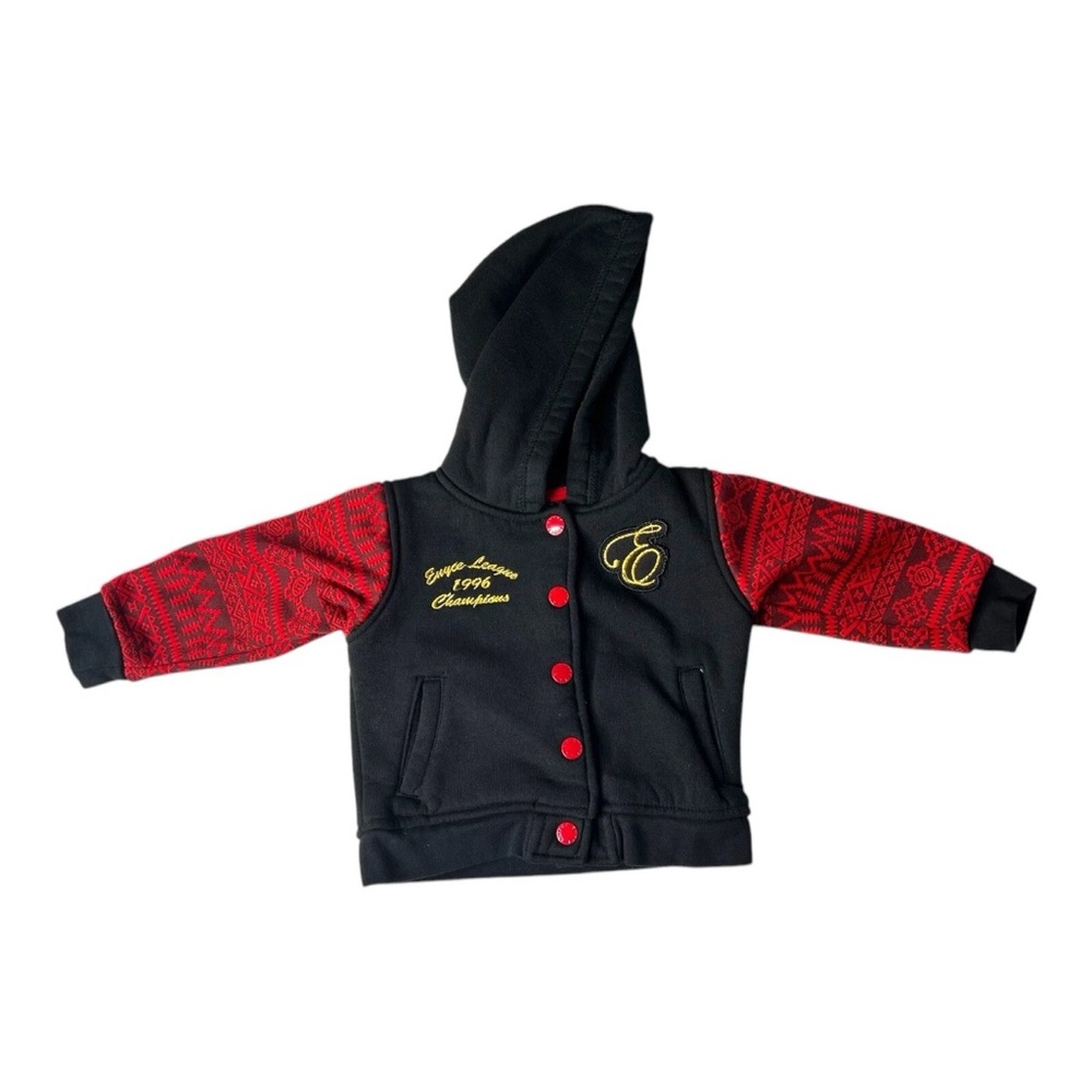 Enyce 90s Vintage Black/Red Hoodie Sz 18 M